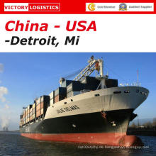 Ocean Shipment, Tür zu Tür Service nach Detroit, Mi. USA